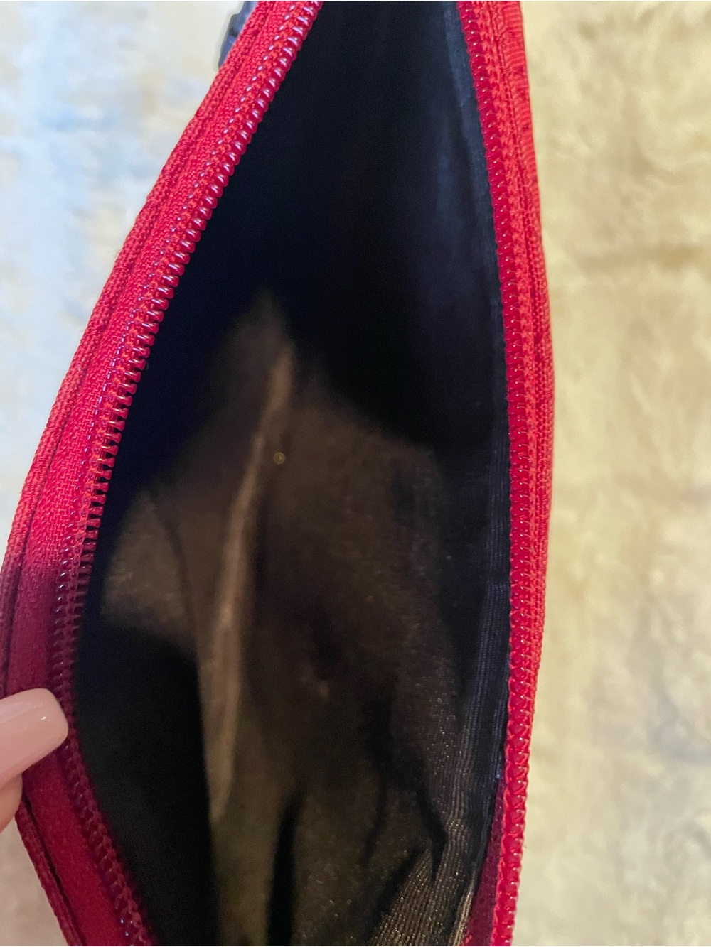 Coach Y2K Red Signature Canvas Wristlet with Black Leather Trim - Picture 4 of 7